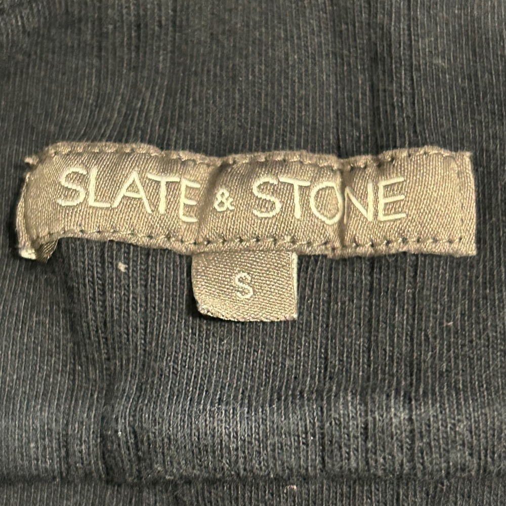 Slate & Stone Mens Navy Blue Ribbed Cotton Button Down Shirt Small Long Sleeve - Picture 7 of 9